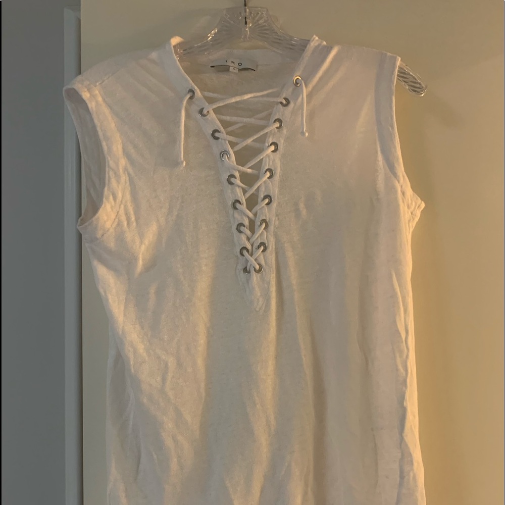IRO lace up tank top